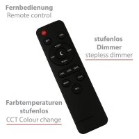 Briloner  Office Remote LED Stehlampe Fernbedienung Flexarm Büroleuchte Dimmbar 140cm Schwarz