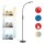 Briloner  Office Remote LED Stehlampe Fernbedienung Flexarm Büroleuchte Dimmbar 140cm Schwarz