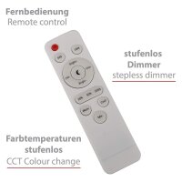 Stehlampe Office Remote, Weiß, 8 Watt, 3000 – 6000K, dimmbar, mit Fernbedienung – Briloner