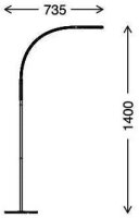Stehlampe Office Remote, Weiß, 8 Watt, 3000 – 6000K, dimmbar, mit Fernbedienung – Briloner