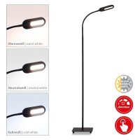 Briloner  Office Step LED Stehlampe Dimmbar Flexarm...