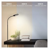 Briloner  Office Step LED Stehlampe Dimmbar Flexarm Büroleuchte 158,6cm Schwarz
