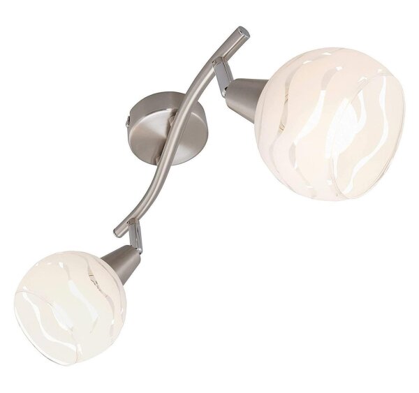 Briloner  Viola Deckenlampe 2-flammig Spot Matt-Nickel Strahler