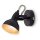 Wandspot Retro, Schwarz – Gold, 40 Watt, E14-Fassung, Ø 10 cm – Briloner