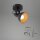 Wandspot Retro, Schwarz – Gold, 40 Watt, E14-Fassung, Ø 10 cm – Briloner