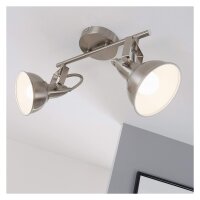 2-flammiger Deckenstrahler Soft, Satin –...