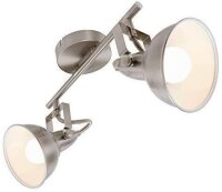 2-flammiger Deckenstrahler Soft, Satin – Weiß, 2x40W (exkl.), 30,4 x 18,1 cm – Briloner