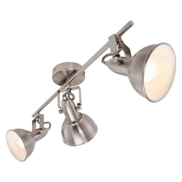 3-flammiger Deckenstrahler Soft, Satin-Weiß, 3x40W (exkl.), 55,4 x 18,1 cm – Briloner