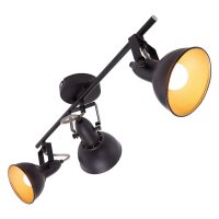 Strahler Briloner Deckenlampe 3-flammig schwarz gold Spot E14