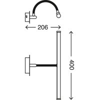 Briloner  Spiegellampe LED Flexarm Spiegelleuchte
