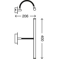 LED Spiegelleuchte, Chrom, 5,5 Watt, 3000K, 40 x 14 cm – Briloner