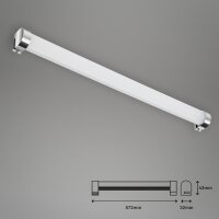 Spegelleuchte Briloner 10 Watt LED Chrom Badleuchte 1200 Lumen
