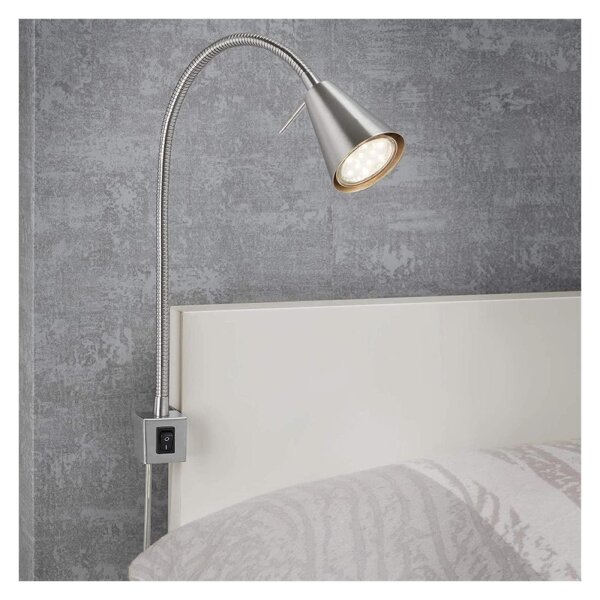 Briloner Comfort Light LED Wandleuchte Flexarm Matt-Nickel