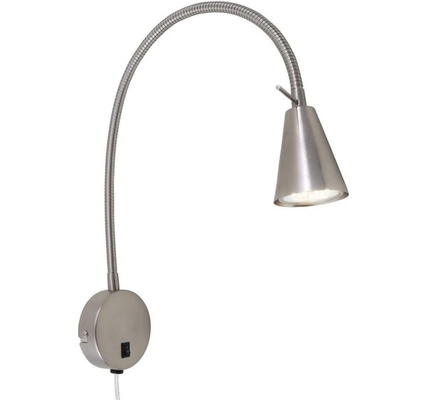 Briloner  Comfort Light LED Wandleuchte Flexarm Matt-Nickel