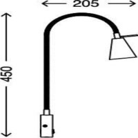 Briloner  Comfort Light LED Wandleuchte Flexarm Matt-Nickel