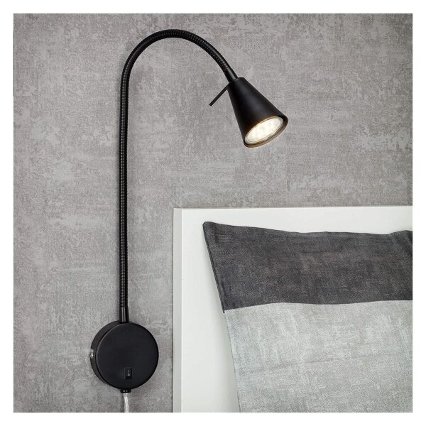 Briloner  Comfort Light LED Wandleuchte Flexarm Schwarz