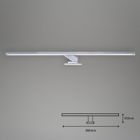 B-Kartonage Briloner  Bath LED Badleuchte Neutralweiß Spiegellampe Chrom