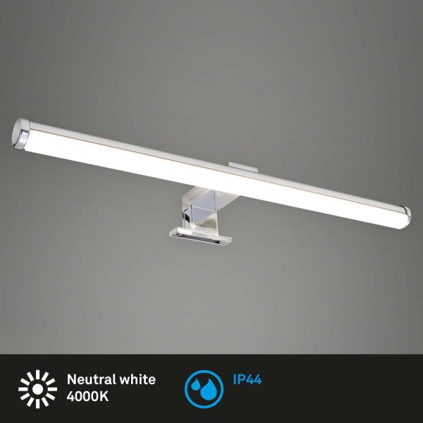LED Spiegelleuchte Bath, Chrom, 6 Watt, IP23, 40 x 9 x 4 cm – Briloner