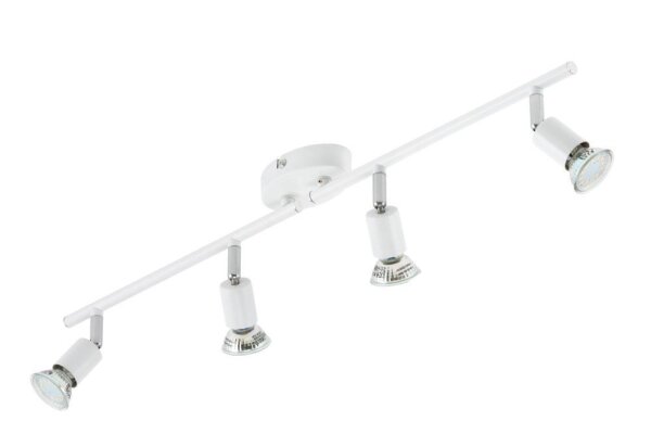 4-flammiger Deckenspot Simple, Weiß, 4x3W, 3000K, 60,5 x 6,5 x 10,5 cm – Briloner