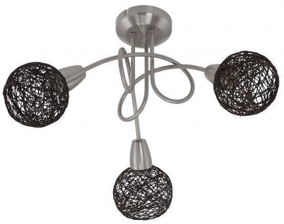 Briloner  Nature Deckenlampe 3-flammig Spot Strahler Matt-Nickel-Dunkelbraun