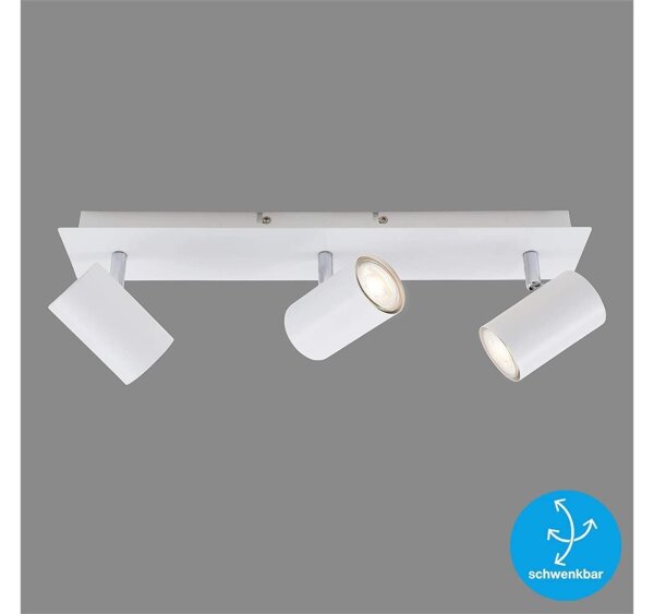Briloner  Run Deckenlampe 3-flammig Spot Schwenkbar Strahler Weiß