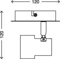 Briloner  Rock LED Wandlampe 1-flammig Spot Schwenkbar...