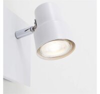Wandstrahler Rock, Weiß, 5 Watt, 3000K, schwenkbar, 12 x 12 cm – Briloner