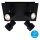 4-flammiger Deckenstrahler Rock, Schwarz, 4x5W, 3000K, schwenkbar, 12 cm – Briloner