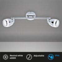 LED Badleuchte Bath, Chrom, 2x4W, Kristalloptik, IP44,...