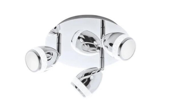 LED Badleuchte Bath, Chrom, 3x4W, Kristalloptik, IP44, Ø 22 cm – Briloner