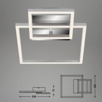 Briloner  Frame LED Deckenlampe dimmbar über Lichtschalter