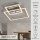 LED Deckenleuchte Frame, Aluminium / Chrom, 20 Watt, dimmbar, 35,8 x 26 x 7,5 cm – Briloner