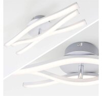 Briloner  Go LED Deckenlampe Geschwungen 18W 3-flammig...