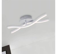 Briloner  Go LED Deckenlampe Geschwungen 12W Aluminiumfarbig