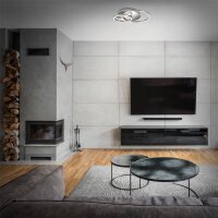Briloner Frame LED Deckenleuchte 3222-018 – dimmbar, schwenkbar, 30 Watt, 2400 Lumen, warmweiß, Chrom/Alu, 39×30 cm