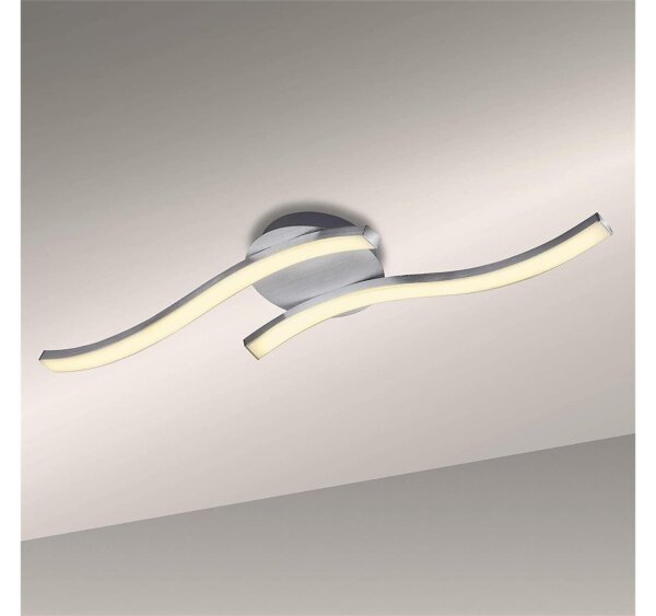 Briloner  Go LED Deckenlampe 12W Aluminiumfarbig