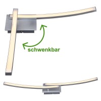 B-Kartonage Briloner  Go LED Deckenlampe Schwenkbar 12W Aluminiumfarbig
