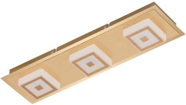 B-Kartonage Briloner  Best LED Deckenlampe 3-flammig Warmwei&szlig; Goldfarben