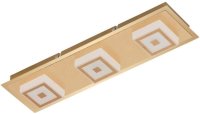 B-Kartonage Briloner  Best LED Deckenlampe 3-flammig Warmwei&szlig; Goldfarben