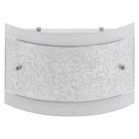 Wandlampe Best, Silberfarbig, 2x40W, E14-Fassung, Glas, 30 x 20 x 7,9 cm – Briloner