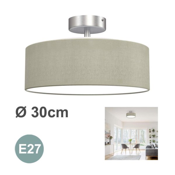 Briloner  Taupe Ø 30cm Wohnzimmerlampe Schlafzimmerlampe