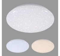 LED Deckenleuchte Sternenhimmel, Weiß, 15 Watt, 2700 – 4000K, Sternenhimmel-Effekt – Briloner