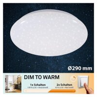 LED Deckenleuchte Sternenhimmel, Weiß, 15 Watt,...