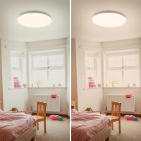 Deckenleuchte Briloner LED 18Watt Deckenlampe Ø39cm Sternenhimmel Dimmbar