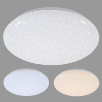 Deckenleuchte Briloner LED 18Watt Deckenlampe Ø39cm Sternenhimmel Dimmbar