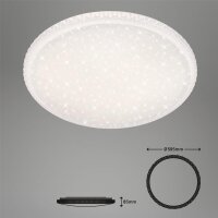 LED Deckenleuchte Sternenhimmel, Weiß / Sternendekor, 48 Watt, dimmbar – Briloner