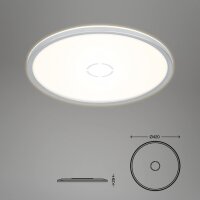 LED Deckenlampe Free, Silber, 22 Watt, Ø 42 cm – Briloner