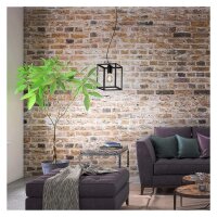 Pendelleuchte Box, Schwarz, E27 max. 40W (exkl.), 120 x 17 cm – Briloner
