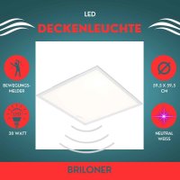 Briloner  Piatto LED Panel Weiß Quadratisch mit...