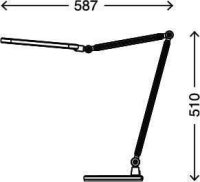 Briloner  Swan LED Tischlampe 6,6W Dimmbar Schwenkbar Büroleuchte Schwarz